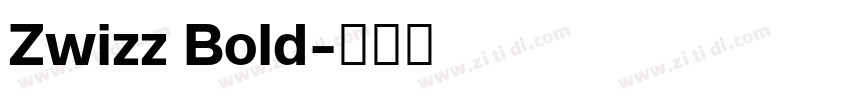 Zwizz Bold字体转换